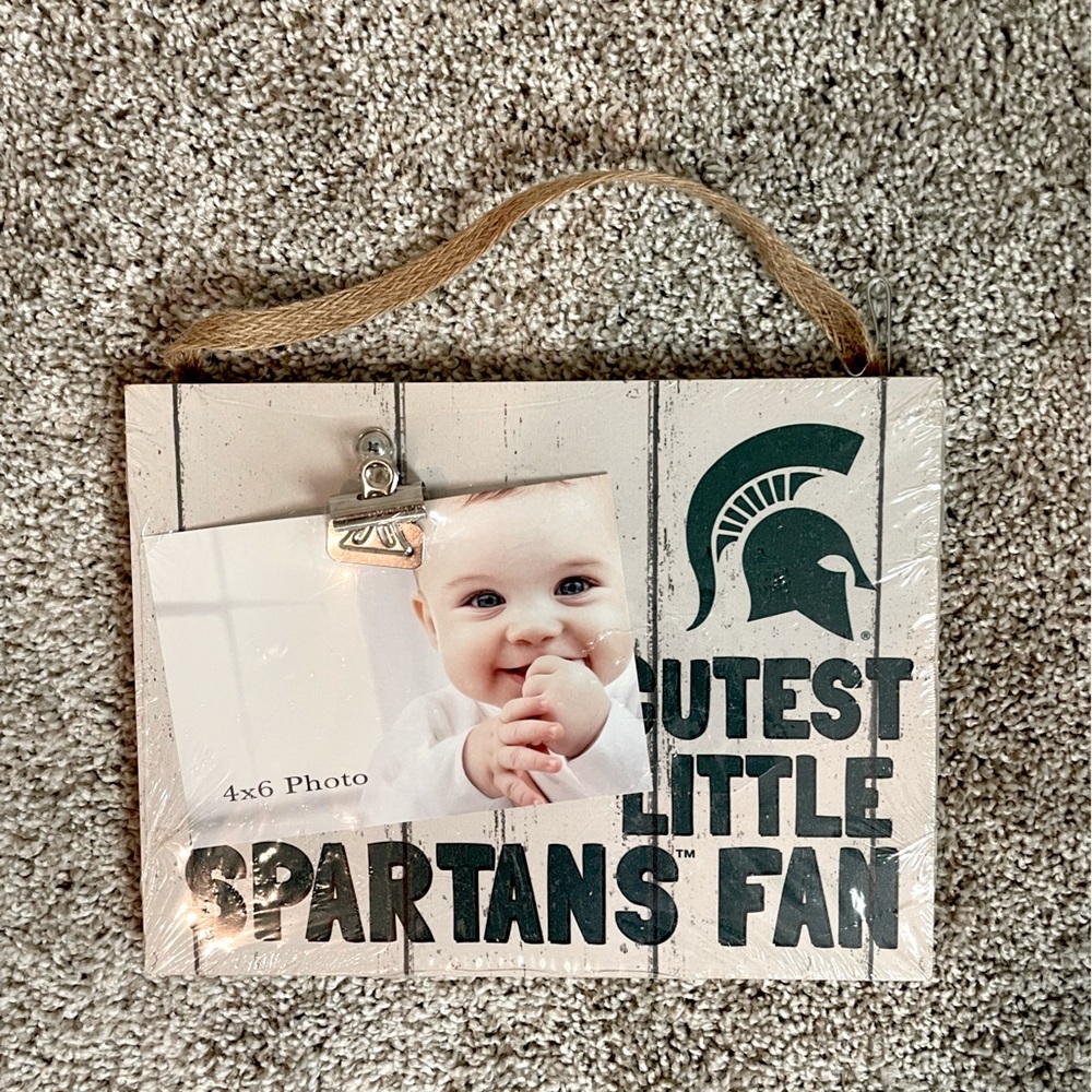 Michigan State Spartans baby photo frame home decor picture frame MSU NCAA